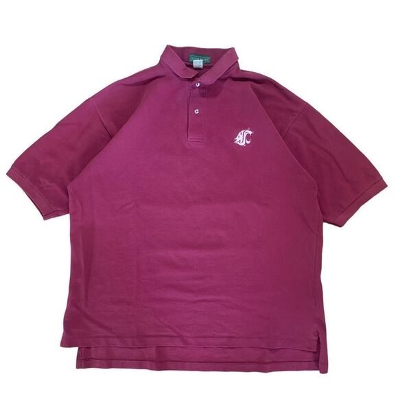 Vintage 1990s Washington State University Cougars Polo T-Shirt - Picture 1 of 5